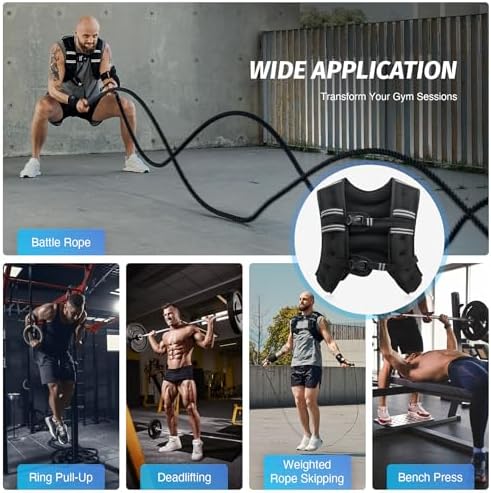 ZELUS 6lb Weight Vest for Workout and Strength Training | ZELUS ReflectiveWeight Vest for Running and Fitness | ZELUS 1