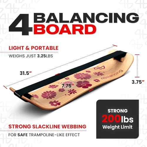 Adult Standing Desk Balance Board Exercise Equipment for Yoga and strength training | Slackboard Balancing Trainer for