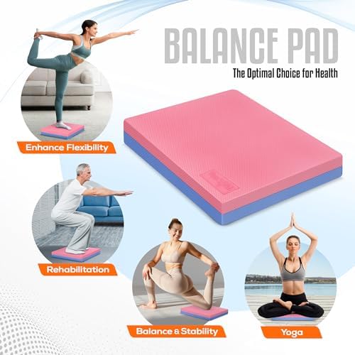 Upgraded Size Yes4All Non-Slip Foam Balance Pad for Exercise and Physical Therapy | Yes4All Nonslip Foam Pad for Yoga a