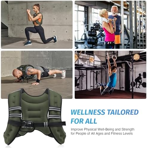 ZELUS 6lb Weight Vest for Workout and Strength Training | ZELUS ReflectiveWeight Vest for Running and Fitness | ZELUS 1