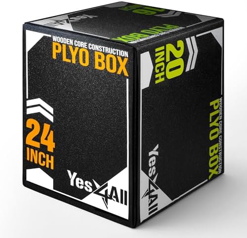 Yes4All 3-in-1 Soft-Padded Plyo Box With Wooden Core for Jumping, Conditioning, and Strength Training
| Non-Slip Multi- - Image 21