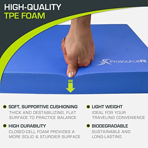 ProsourceFit Exercise Balance Pad - Large Cushioned Non-Slip Foam Mat & Knee Pad for Fitness Yoga Stability Training Phy - Image 28