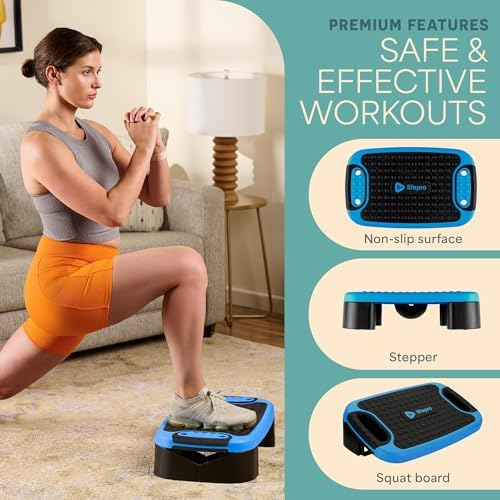 LifePro 4-in-1 Adjustable Slant Board and Step Up Platform for Home Fitness Enthusiasts | LifePro Non-Slip 4-in-1 Aerob