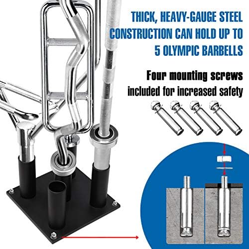 Yes4All Vertical Storage Rack for Home Gym and Fitness Lovers | Yes4All Barbell & Dumbbell Organizer with Vertical Stor