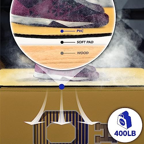 Yes4All 3-in-1 Soft-Padded Plyo Box With Wooden Core for Jumping, Conditioning, and Strength Training
| Non-Slip Multi- - Image 28