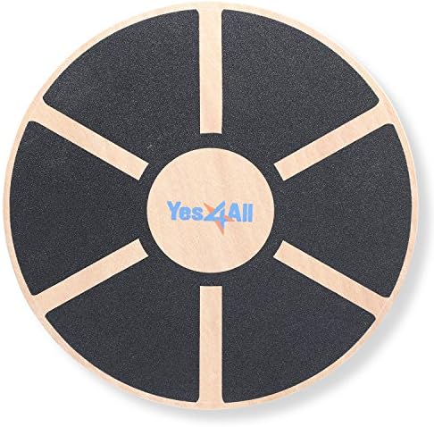 Yes4All Wobble Balance Board Training Plank for Balance Training Yoga Exercise Portable and Compact