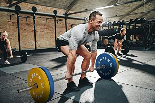 2 Inch Bumper Plates, 10-500lbs, Barbell Rubber Olympic Weight Plates Set for Home Gym, Strength Training & Weight Lifti