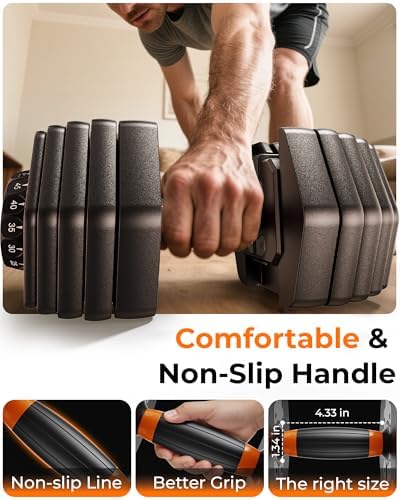 FEIERDUN Adjustable Dumbbell Set for Home Gym Exercise Strength Training
FEIERDUN 105lb/5|5lb Dumbbells with Storage Box - Image 5