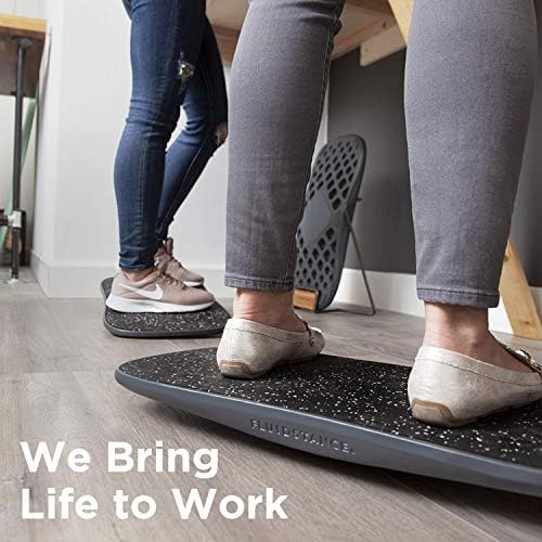 FluidStance Adult Standing Desk Balance Board for Anti-Fatigue Exercise - USA Made 360 Degree Wobble Board to Increase F