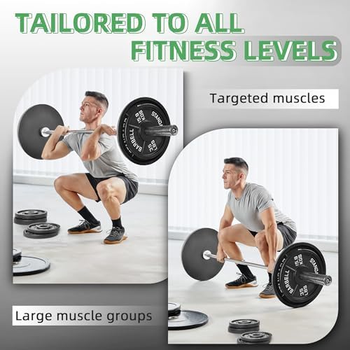 Fitvids 2-Inch Olympic Cast Iron Weight Plate for Strength Training & Weightlifting: Multiple Sizes, Strong & Durable Fi - Image 54