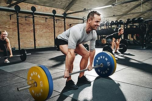 2 Inch Bumper Plates, 10-500lbs, Barbell Rubber Olympic Weight Plates Set for Home Gym, Strength Training & Weight Lifti