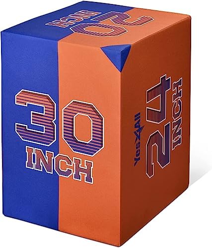 Yes4All 3-in-1 Soft-Padded Plyo Box With Wooden Core for Jumping, Conditioning, and Strength Training
| Non-Slip Multi- - Image 48