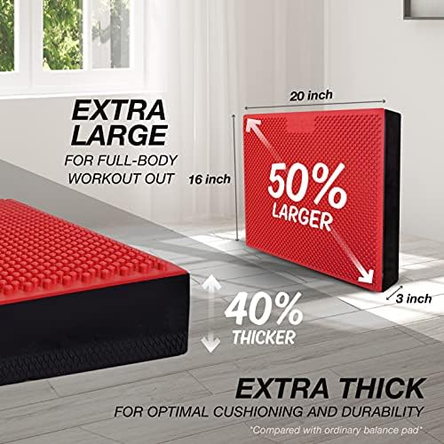 Upgraded Size Yes4All Non-Slip Foam Balance Pad for Exercise and Physical Therapy | Yes4All Nonslip Foam Pad for Yoga a