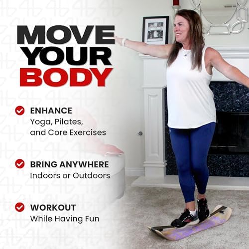 Adult Standing Desk Balance Board Exercise Equipment for Yoga and strength training | Slackboard Balancing Trainer for