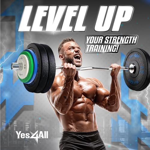 Yes4All Fractional Weight Plates Set for Dumbbell and Olympic Barbell Weightlifting, Set of 4 Plates in 1.25LB, |5LB, an