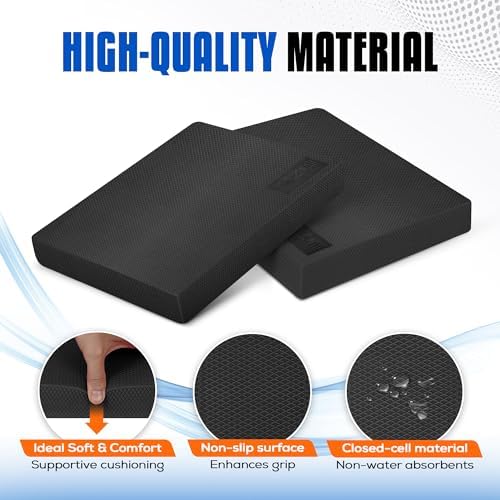 Upgraded Size Yes4All Non-Slip Foam Balance Pad for Exercise and Physical Therapy | Yes4All Nonslip Foam Pad for Yoga a