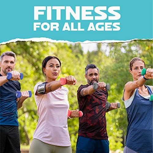 Yes4All Neoprene Coated Dumbbell Hand Weights for Home Workout - Multiple Weight Options with 15 Colors, Anti-Roll, Ant