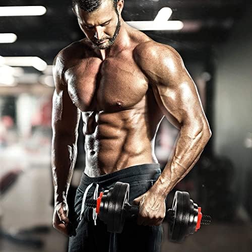 Yes4All Chrome/Rubber Grip Threaded Dumbbell Handles 14/16/18/24 inches, Fit 1"/1.15" Plates | Yes4All Threaded Dumbbel