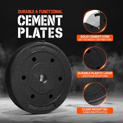 Yes4All Standard Straight Barbell 60" - Gym Workout, Suitable for Men & Women, Perfect for Home & Gym Use, Heavy Duty Co