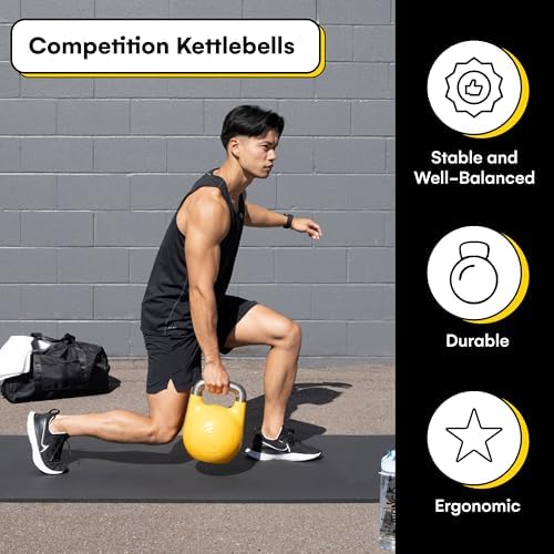 Kettlebell Kings Competition Kettlebells for Men & Women | 4-32 KG Weights Set for Home Gym | Strongest Hand Weights Wor