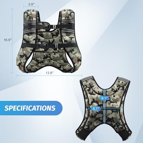 ZELUS 6lb Weight Vest for Workout and Strength Training | ZELUS ReflectiveWeight Vest for Running and Fitness | ZELUS 1