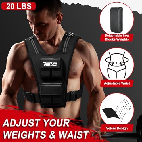 Weighted Vest Men and Women 19lbs/ 30lbs/ 40lbs for Strength Training Weighted Vest Women Workout Vest 19lbs/ 30lbs/ 40