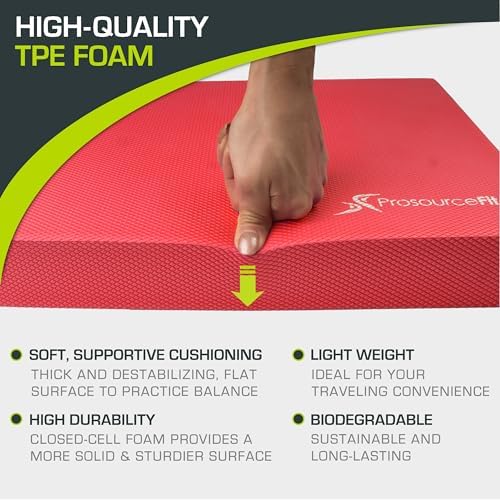 ProsourceFit Exercise Balance Pad - Large Cushioned Non-Slip Foam Mat & Knee Pad for Fitness Yoga Stability Training Phy - Image 15
