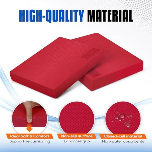 Upgraded Size Yes4All Non-Slip Foam Balance Pad for Exercise and Physical Therapy | Yes4All Nonslip Foam Pad for Yoga a