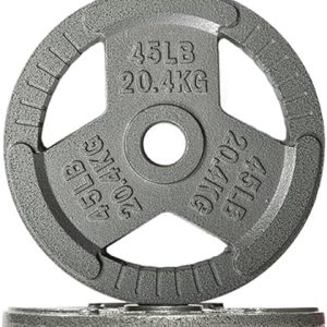 Fitvids Cast Iron Weight Plate for Strength Training & Weightlifting, Multiple Weights Available
