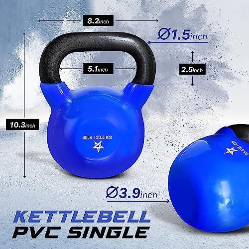 Yes4All 5-100 LB Kettlebells for Home Gym Exercises Fitness Full Body Workout Equipment