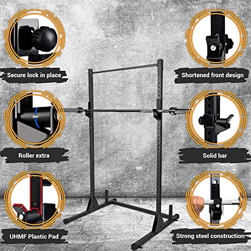 Yes4All Heavy Duty Barbell Holders J-Hooks & Attachments for 2x2 & 3x3 Power Racks – Ideal for Home Gympaginate - Image 11