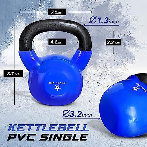 Yes4All 5-100 LB Kettlebells for Home Gym Exercises Fitness Full Body Workout Equipment