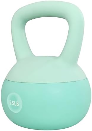 Fitvids Soft Kettlebells - Sea and Iron Sand Filled Weights - Color Coded Soft Vinyl Kettlebells - Multiple Sizes Fitv
