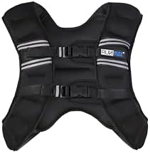RUNmax Adjustable Weighted Vest for Men and Women 150LBS Max Weight with Shoulder Pads 20LBS Start_weight 150LBS max_wei