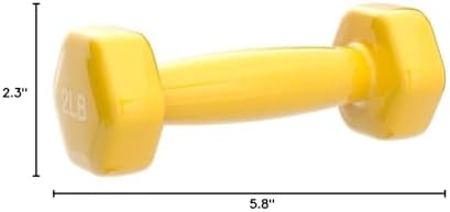 Amazon Basics Vinyl Coated Dumbbell Hand Weights for Home Gym Fitness Lovers | Amazon Basics Vinyl Coated Dumbbell Hand