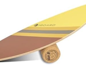 Premium Balance Board Trainer With Rollers - 10 Layer Wooden Exercise Non-slip Surface Fish Tail - Surfing, Paddle, Yoga