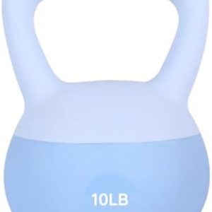 LeikeFitness Soft Kettlebells, Steel Shot Filled Weights for Women and Men, Color Coded Anti-Slip Soft Kettlebells, Home
