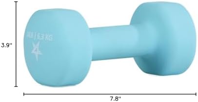 Yes4All Neoprene Coated Dumbbell Hand Weight Sets of 2 - Multiple Weight Options for Home Gym Fitness Users - Anti-Roll,
