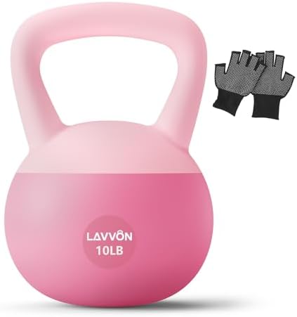 Cushioned Impact-Resistant Base Kettlebell for Home Workouts, Anti-Slip Grip Weight for Women & Men, Safe Strength Train