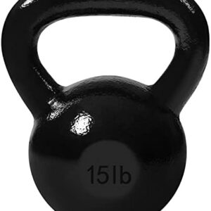 JFIT Cast Iron Kettlebell Weights for Home Gym Fitness, Ideal for Beginners and Professionals, Perfect for Strength Tra