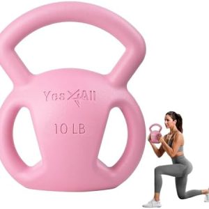 Yes4All Kettlebell, Strength Training Kettlebells for Women, Wide Multi-grip Textured Handle for Home Gym Exercises & Fu