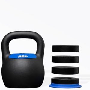 REP Fitness Adjustable Kettlebell | Strength Training Equipment for Home Gym | Compact Steel Bell with Ergonomic Handle