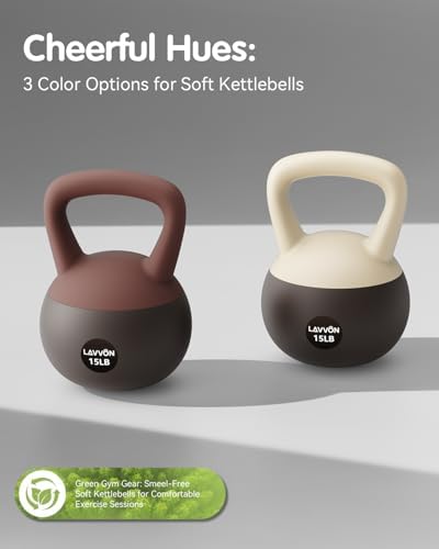 Cushioned Impact-Resistant Base Kettlebell for Home Workouts, Anti-Slip Grip Weight for Women & Men, Safe Strength Train