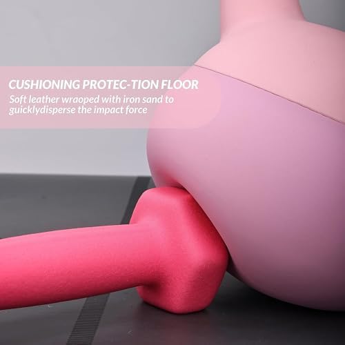 Fitvids Soft Kettlebells - Sea and Iron Sand Filled Weights - Color Coded Soft Vinyl Kettlebells - Multiple Sizes Fitv