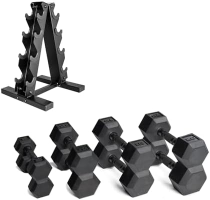 CAP Barbell Rubber Coated Dumbbells for Home Gym Fitness Lovers | Multiple Weight Options | CAP Barbell Heavy Duty Rubb