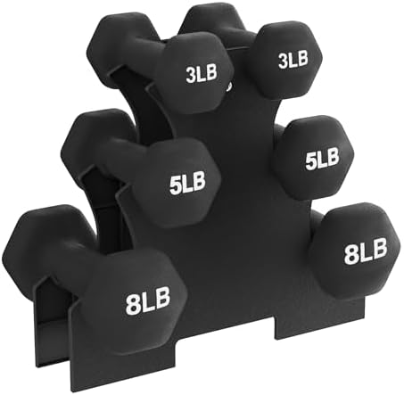 BalanceFrom Neoprene Coated Iron Dumbbell Hex Weights Set for Strength Training at Home | BalanceFrom Non-Slip Iron Dum