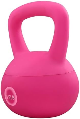 Fitvids Soft Kettlebells - Sea and Iron Sand Filled Weights - Color Coded Soft Vinyl Kettlebells - Multiple Sizes Fitv