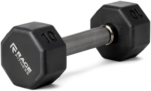 No Roll Rubber Coated Dumbbells Ideal for Home Gym Strength Training | Easy Grip Steel Knurled Handle Dumbbells Set for