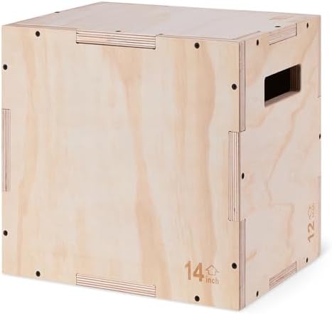 Amazon Basics Plyometric Jump Box, Home Gym Training for Fitness Enthusiasts, Jump Box Exercise for Home Workouts, 90x45