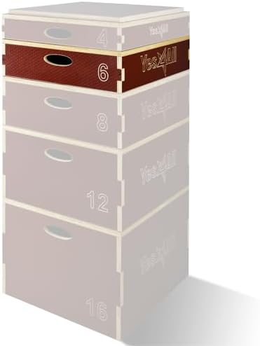 Yes4All 3 In 1 Wooden Plyo Box for Home Jump Training and Outdoor Exercise | Yes4All Plyometric Box Platform: Versatile